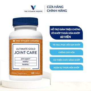 Viên uống bổ xương, giảm thoái hóa khớp THE VITAMIN SHOPPE Ultimate Gold Joint Care 60 viên thumbnail