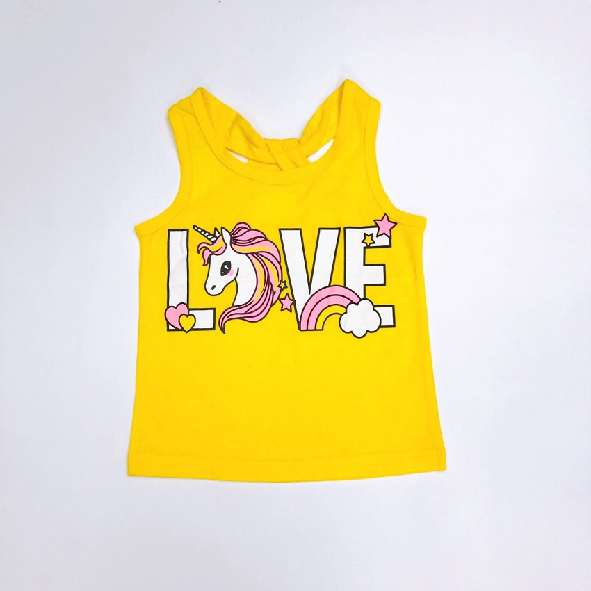 Áo thun bé gái, áo phông bé gái dáng ba lỗ, chất cotton, nhiều màu, size 1-10 - sunkids
