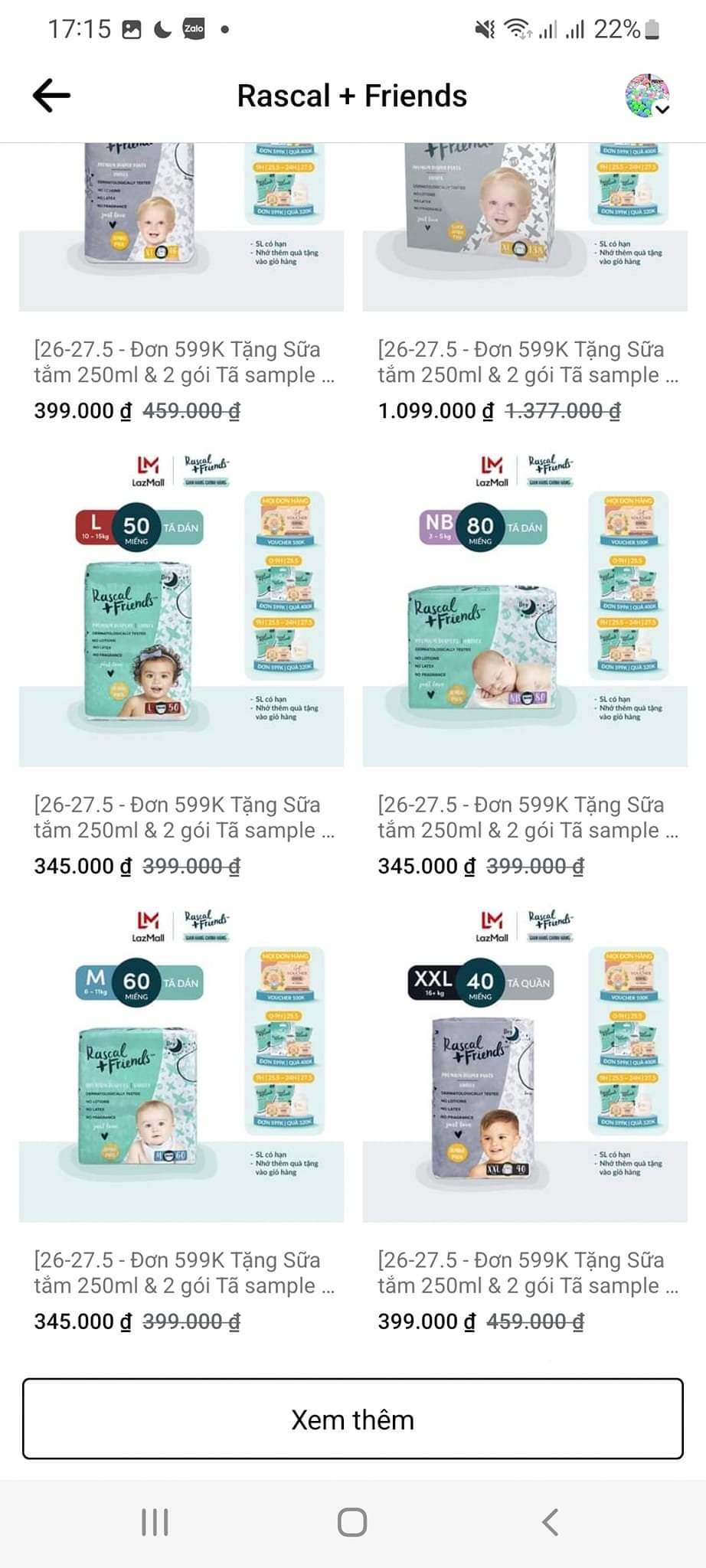 Bỉm/Tã dán Rascal & Friends size NB80 miếng (<=5kg) dành cho sơ sinh