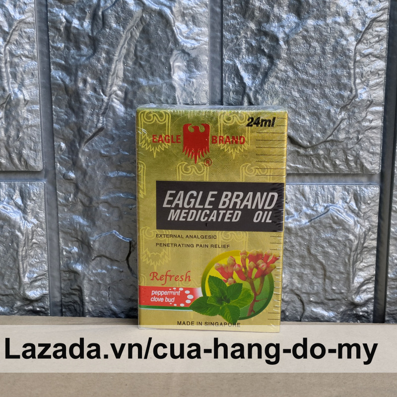 Dầu Gió Vàng Singapore Con Ó Eagle Brand 24ml