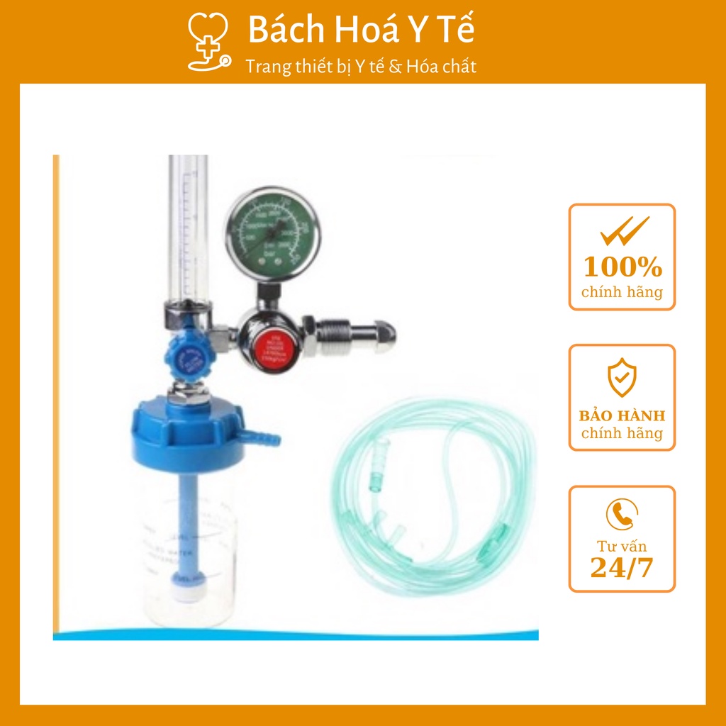 Đồng hồ đo áp suất khí oxy có van điều chỉnh tiện dụng