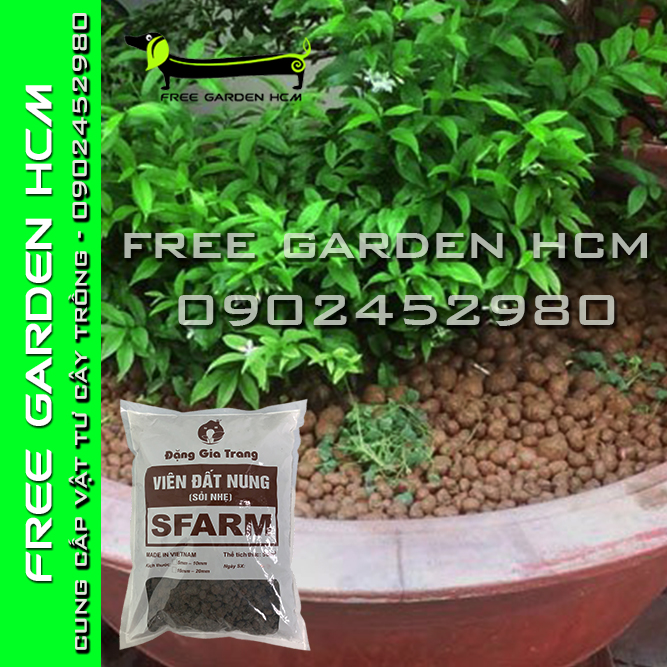GÓI 5dm3 (3kg) ĐẤT NUNG SFARM/ SỎI NHẸ