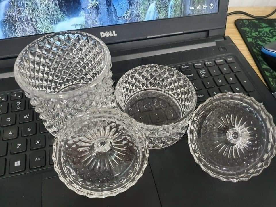 BỘ 2 THỐ MỨT THỦY TINH PHA LÊ