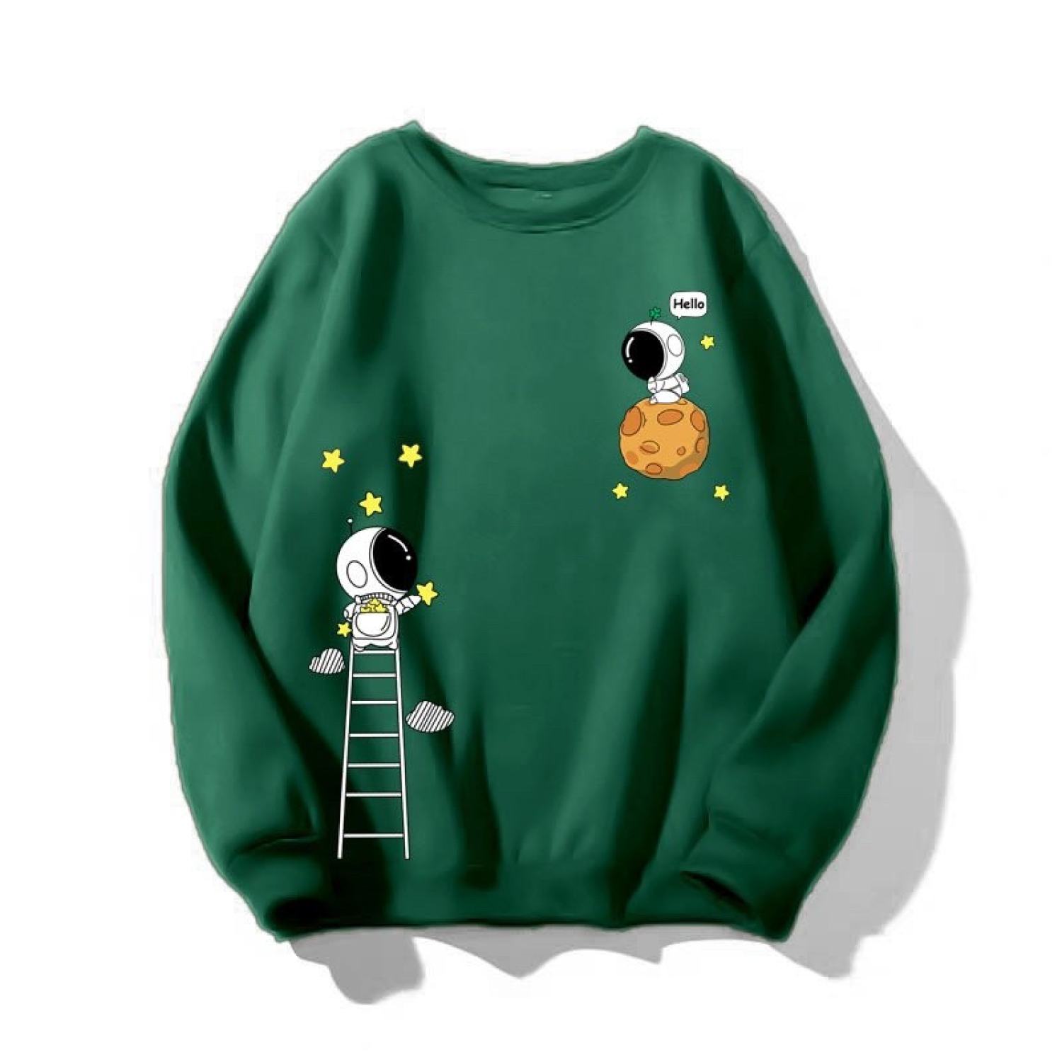[Hoàn Tiền 15%] Áo sweater in phi hành gia leo thang siêu xinh (có 14 màu lựa chọn)