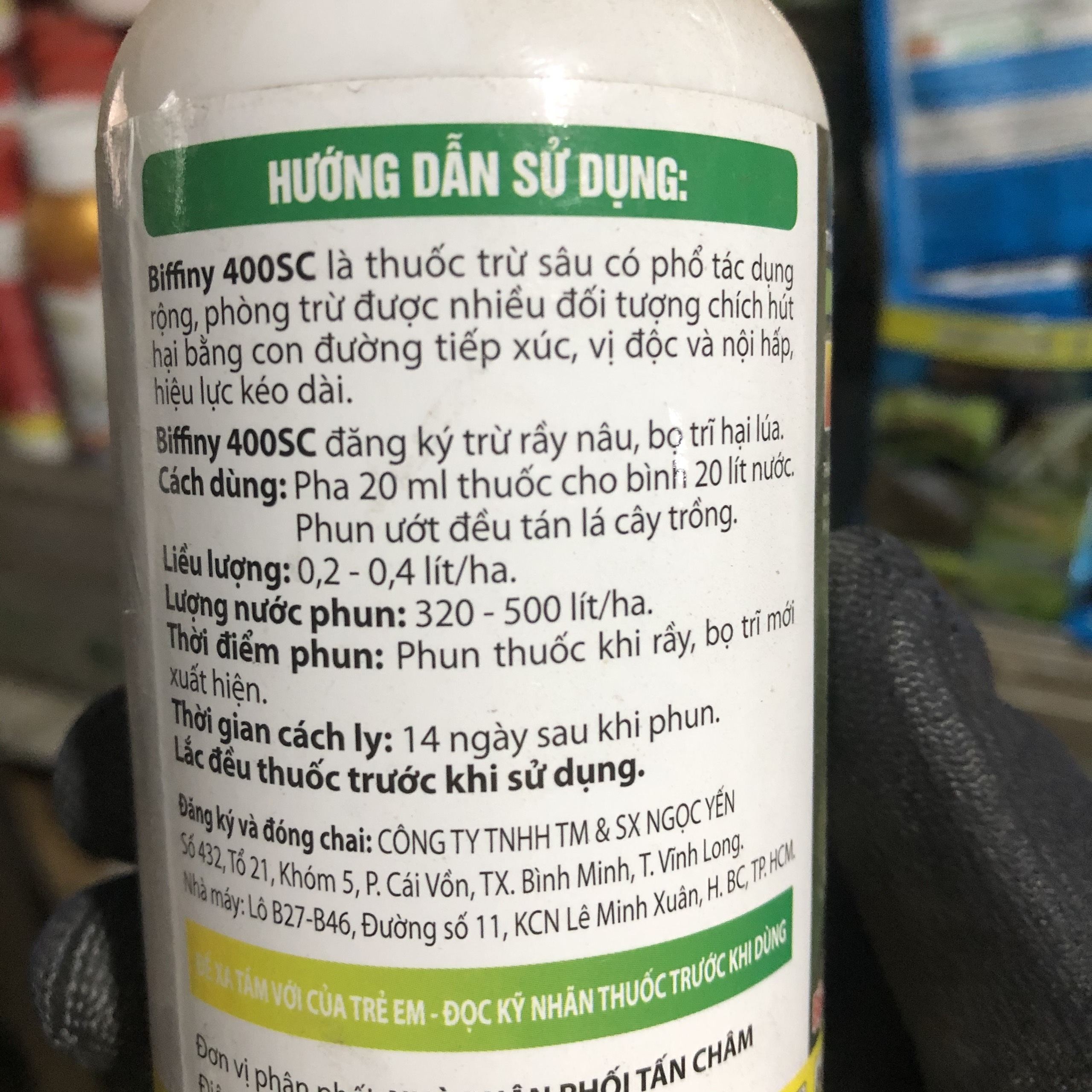 Thuốc diệt bọ trĩ, rầy, bọ phấn, rệp kim Biffiny 400sc 240ml