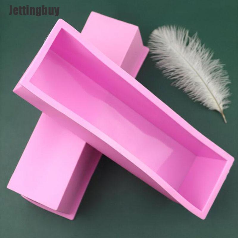 Jettingbuy 1200g Silicone Soap Mould Rectangular Toast Loaf Mold Handmade Form Soap Tool