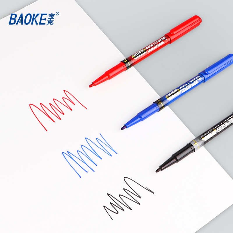 Bút dạ kính 2 đầu baoke mp2926 xanh/đỏ/đen