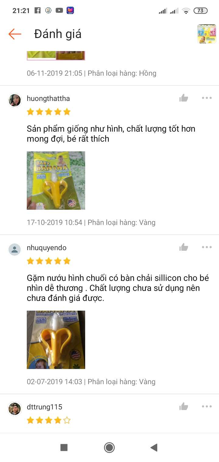 Gặm nướu chuối Mỹ cho bé