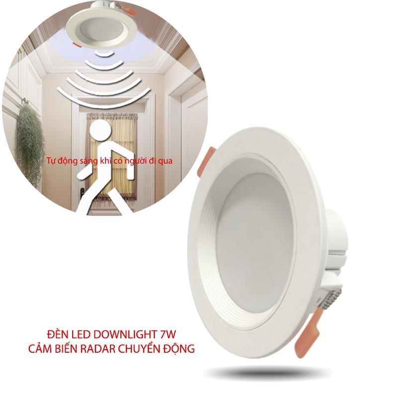 Đèn LED downlight 7W kèm cảm biến chuyển động vi sóng Radar YX9237