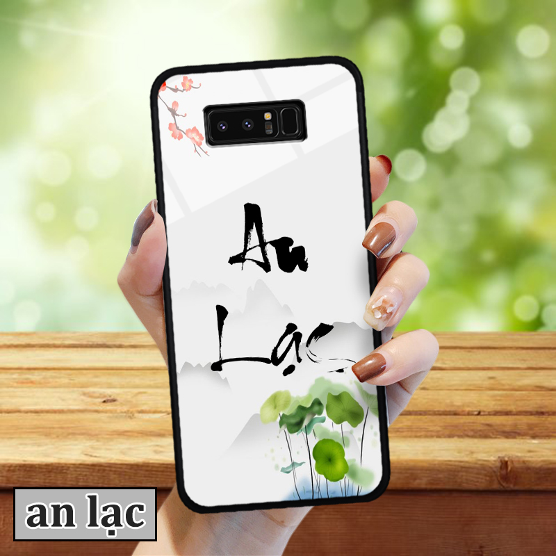 Ốp lưng Samsung Galaxy Note 8 in 3D chữ thư pháp