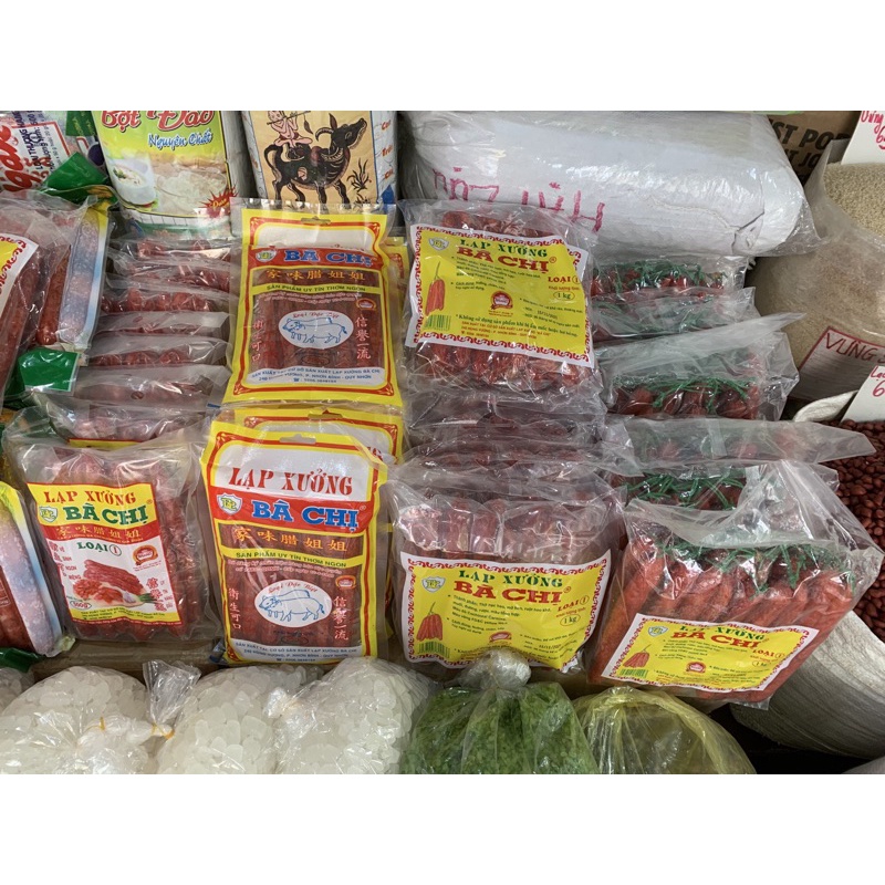 Lạp xưởng Bà Chị gói 1kg (Túi Dây Xanh)