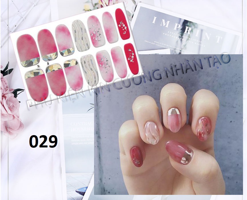 Bộ sticker dán móng tay HÀN QUỐC trang trí 3D kháng nước bền chặt - P3