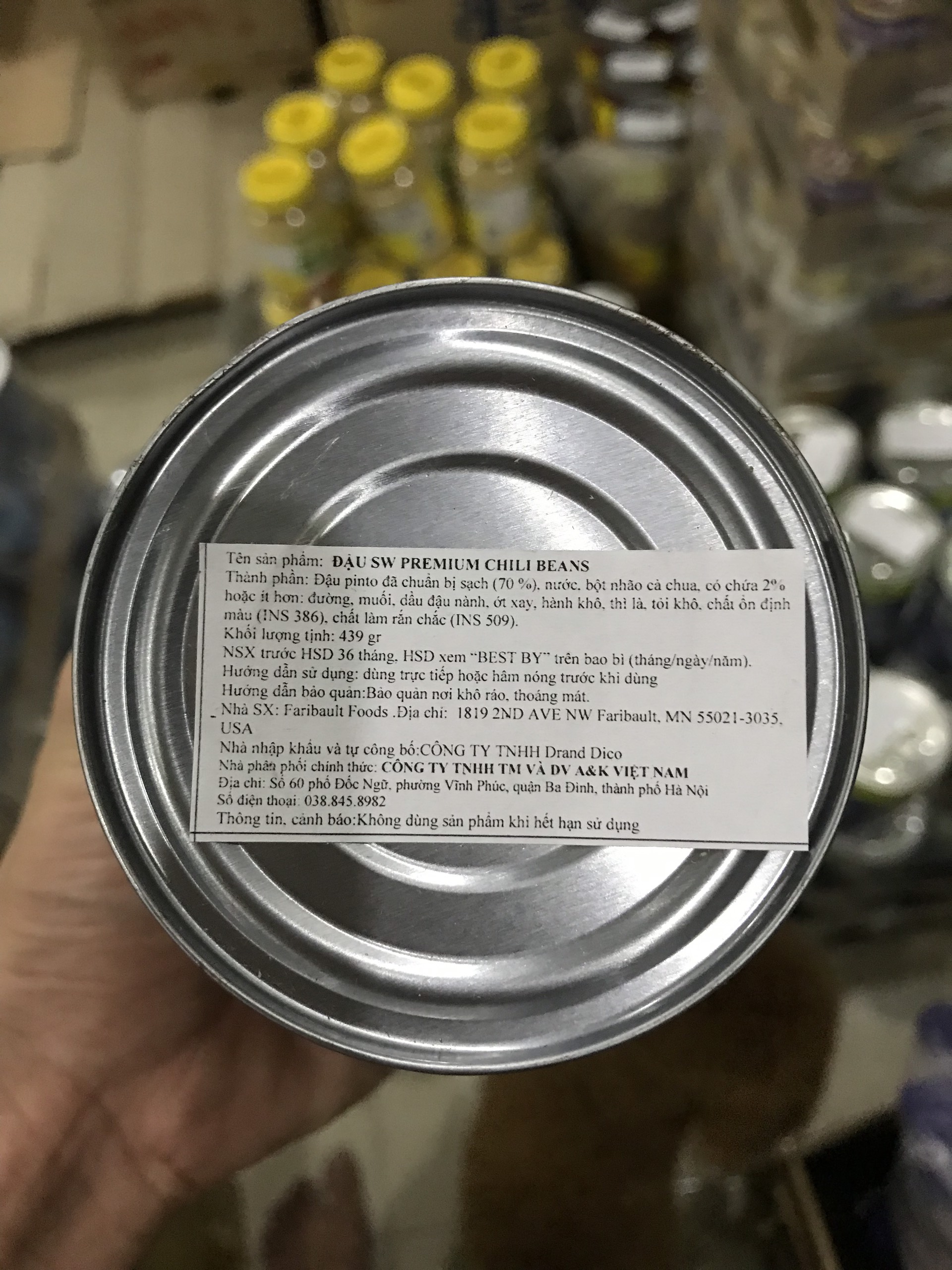 Đậu ớt Chili Beans pinto SW-439g