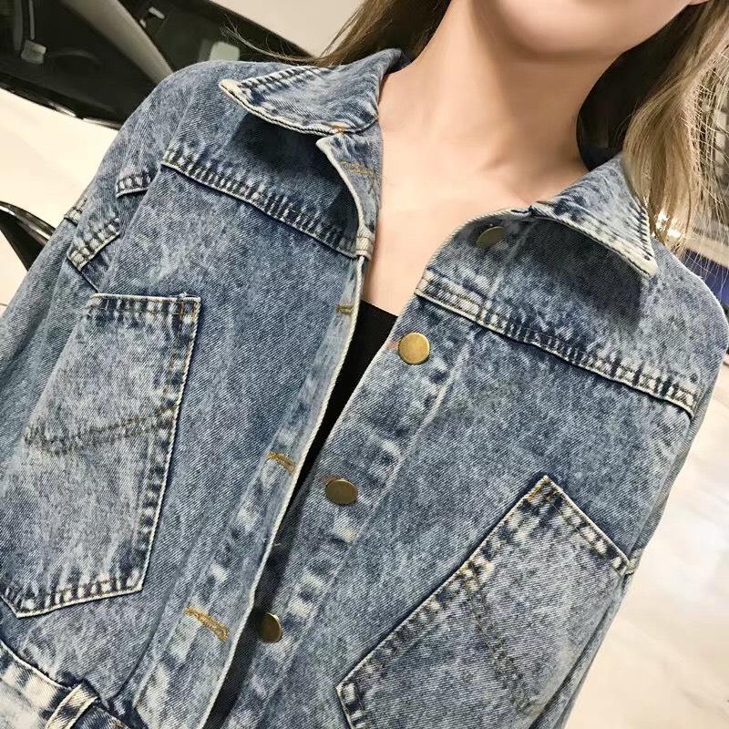 Áo Khoác Jeans Nữ lững 4 Túi Cao Cấp m3104