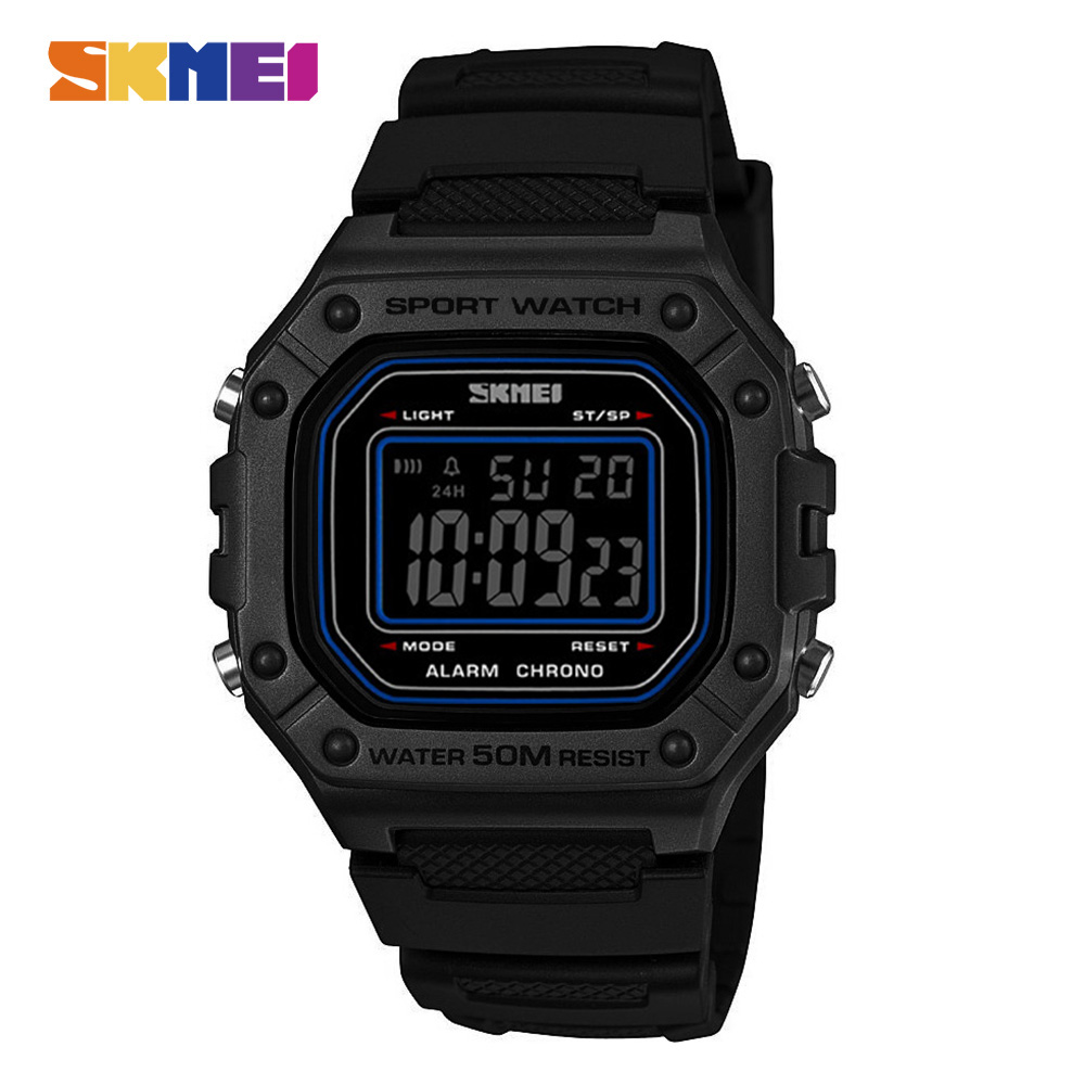 【New】SKMEI Men Sports Watches Waterproof Watch Stopwatch LED Backlight Alarm Chrono Digital Wristwatches 1496