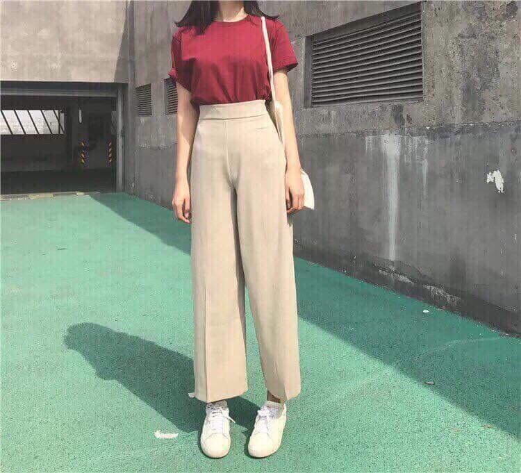 [HCM]Quần tây âu ống rộng form dài