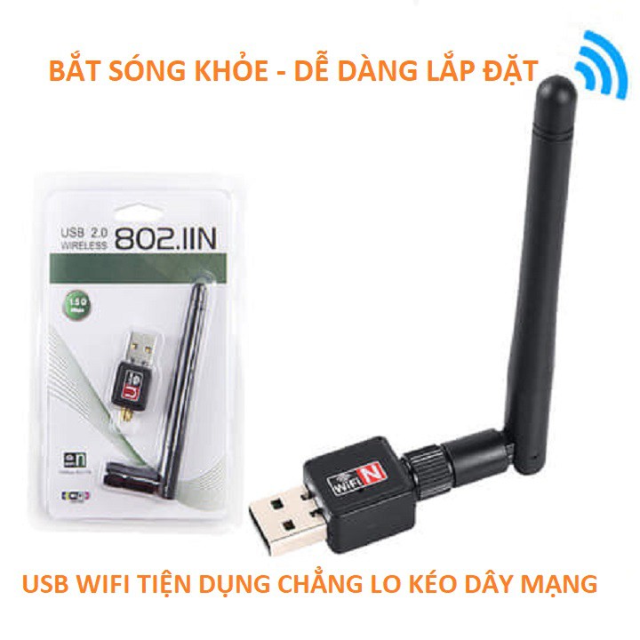[HCM]usb wifi 802.11 có anten thu wifi cho máy tính bàn laptop