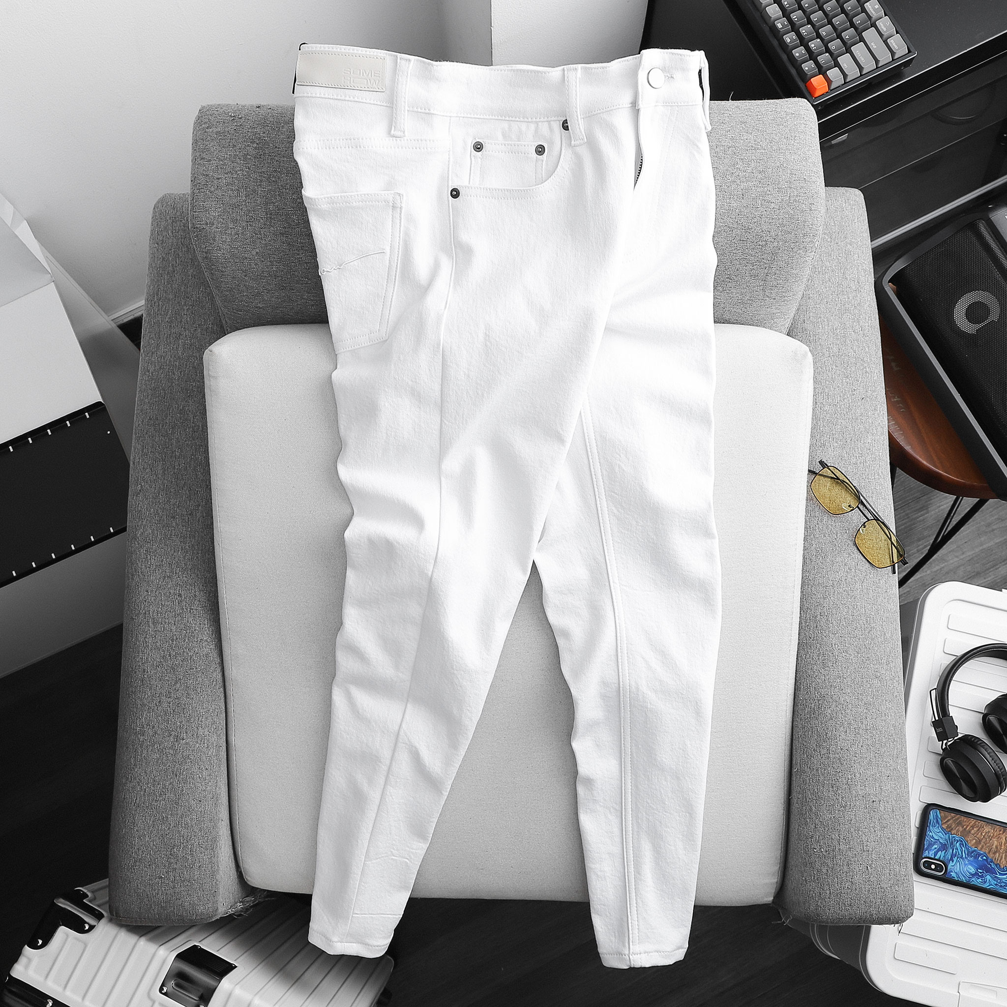 Quần Jean Nam , INF Basic White , QJ003480_SOMEHOW