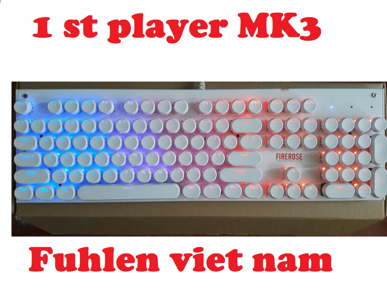 Bàn phím cơ 1STPLAYER DK3 blue switch trắng