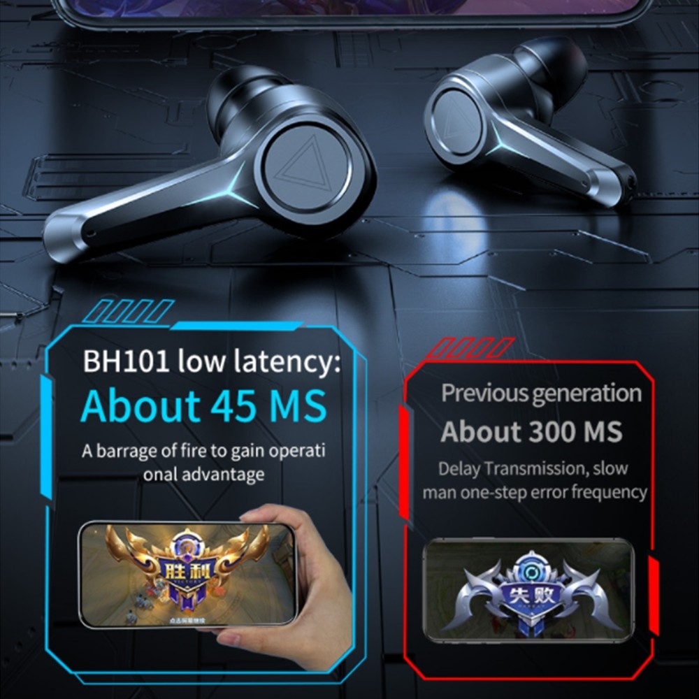 Tai nghe bluetooth game thủ MC bluetooth 5.0 delay cực thấp 45ms tai nghe bluetooth gaming