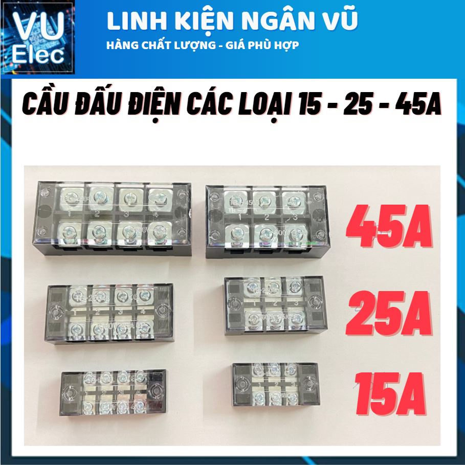 Cầu đấu dây điện 15a-25a-45a-60a các loại
