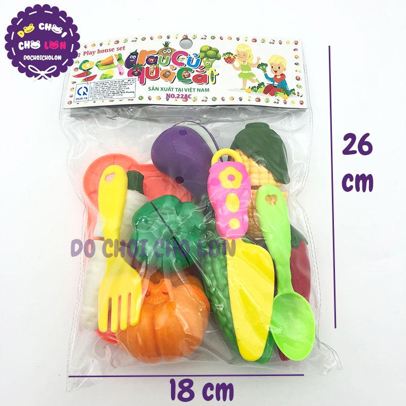 Bộ đồ chơi túi rau củ quả cắt
