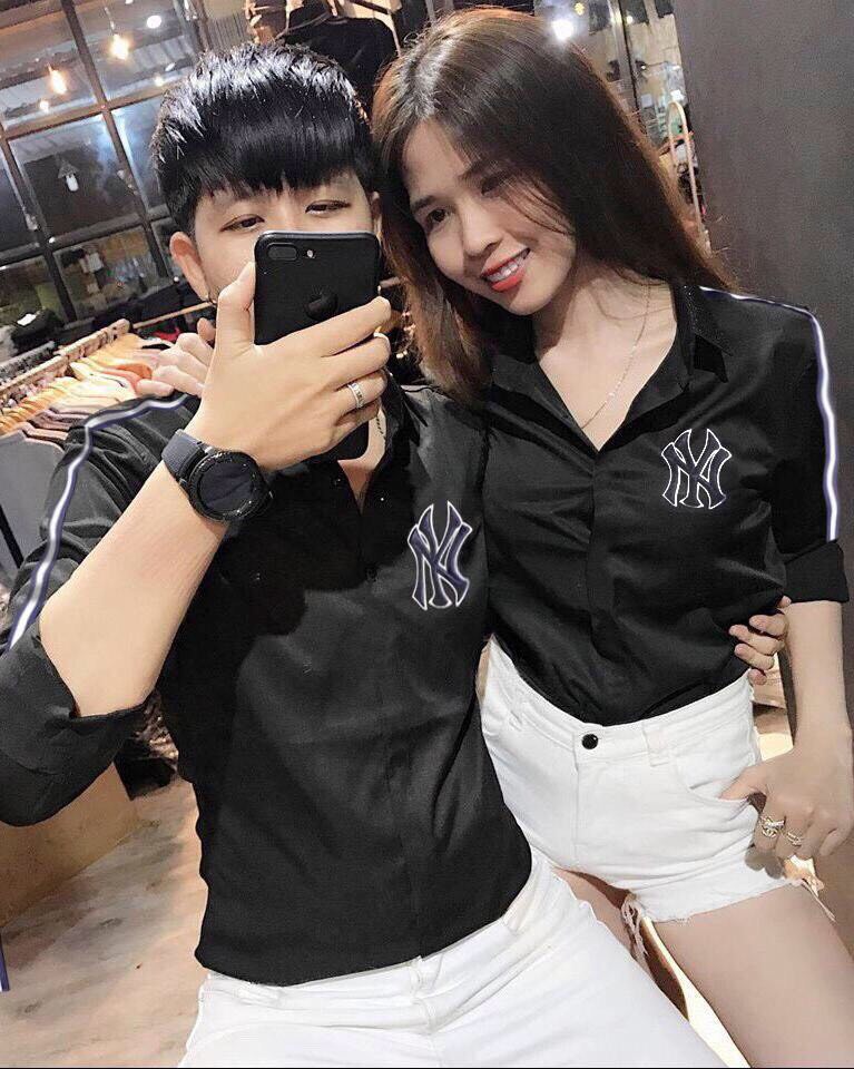 [HCM]ÁO SƠ MI CẶP THIÊU NY SIÊU ĐẸP