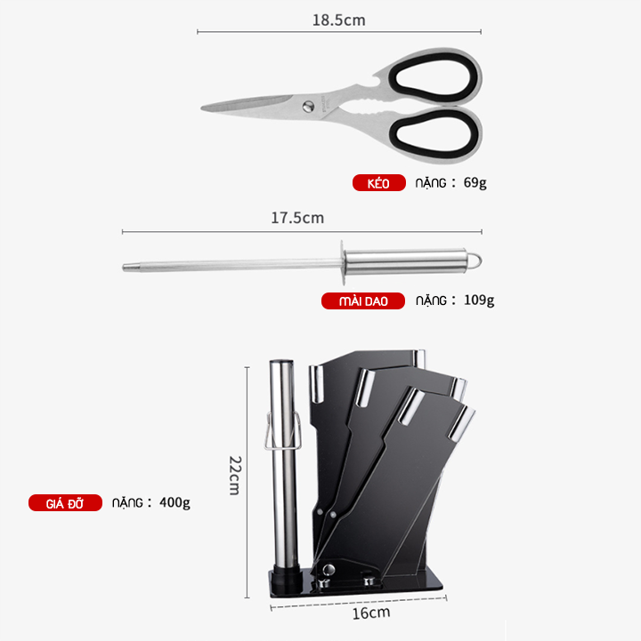 Dao nhà bếp Nhật Bản 6 món