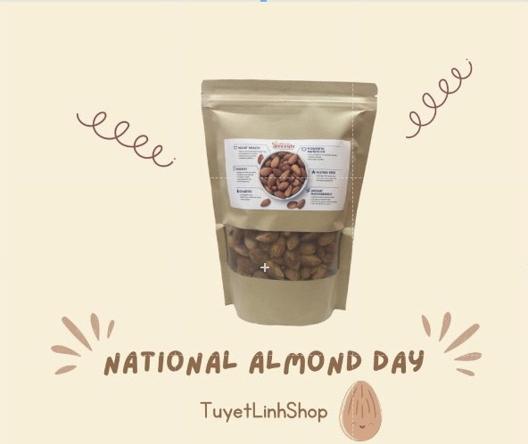 Hạt Hạnh Nhân Rang Bơ Ngậy Bùi Almond Butter Organic USA 500g/ Gói ( Product From USA)