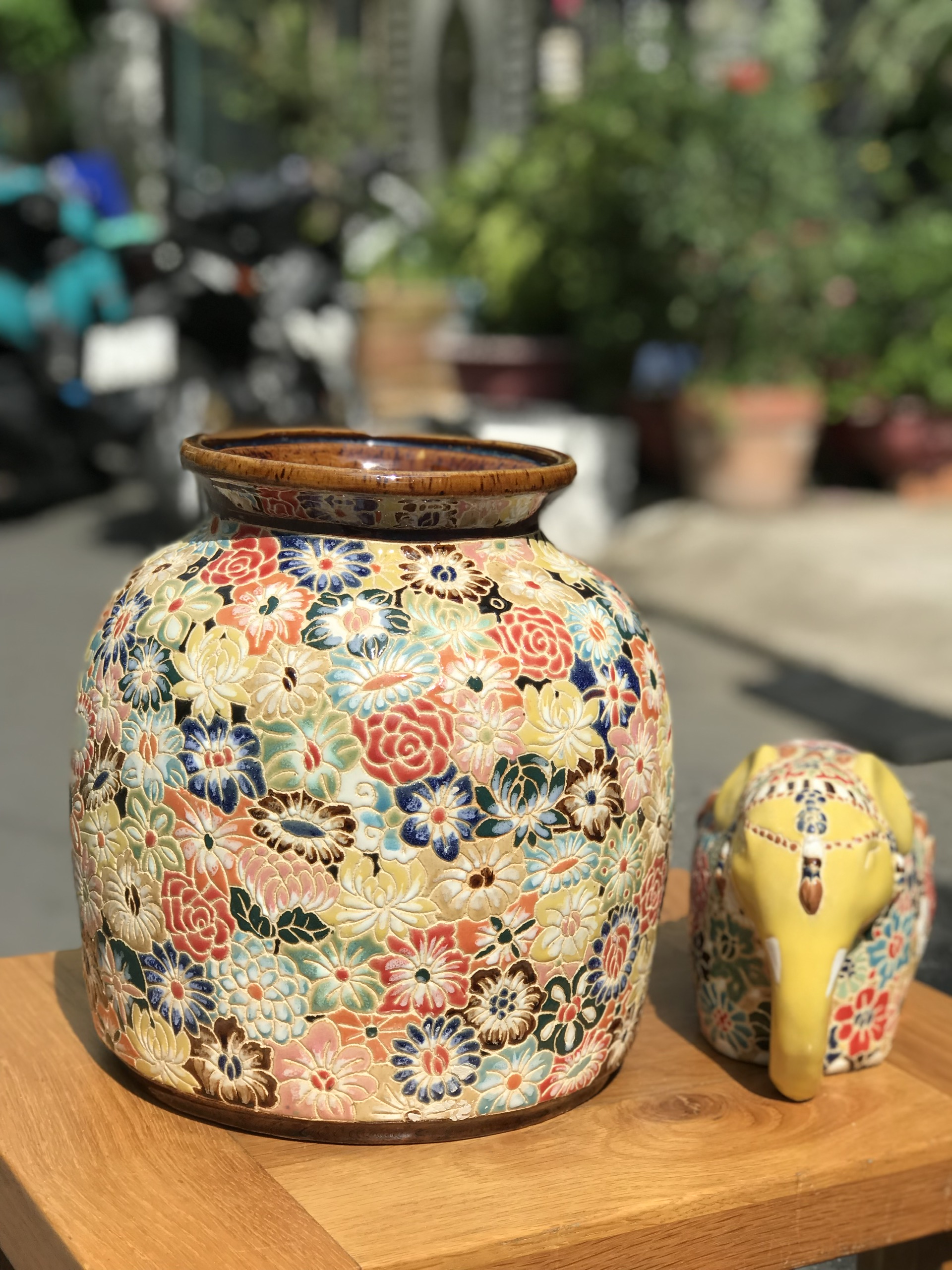 Bình Chóe Bách Hoa Gốm Sứ Nam Bộ HN 28cm