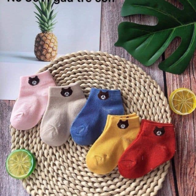 Set 10 Đôi Tất Gấu Trẻ Em Từ 0 - 6 Tuổi