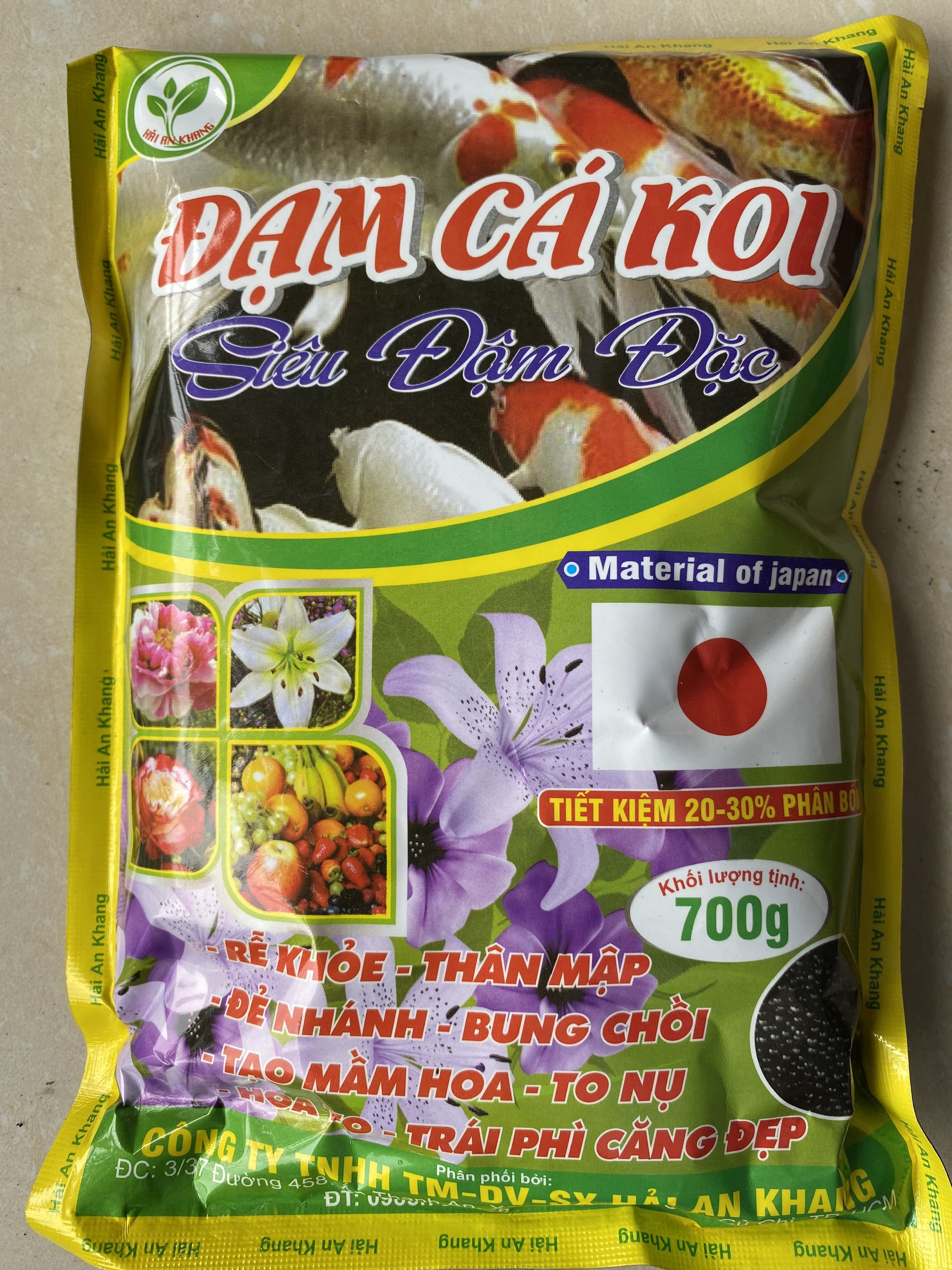 Phân bón đạm cá koi nhật siêu đậm đặc gói 700 gr