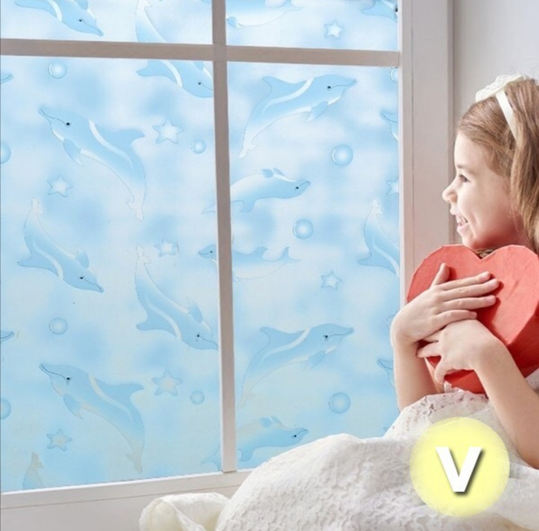 Giấy dán kính mờ. Decal dán kính mờ. Cuộn 5M. Có sẵn keo