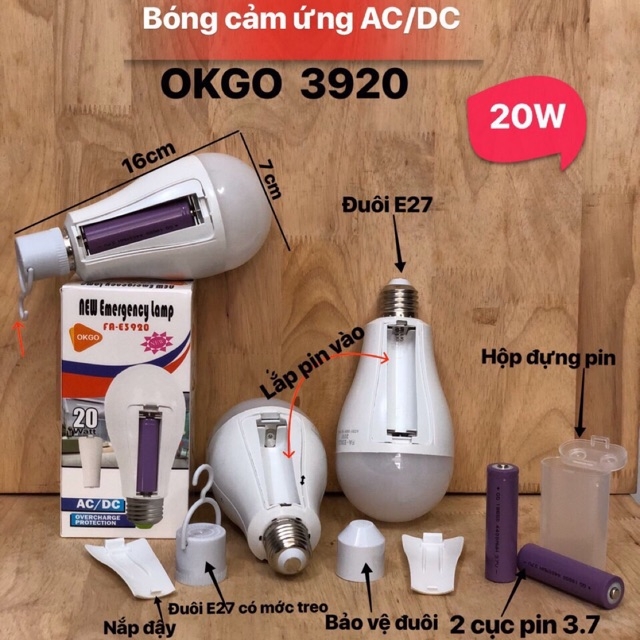 Bóng Đèn Led Tích Điện Thông Minh - Đèn Led Thiên Vân