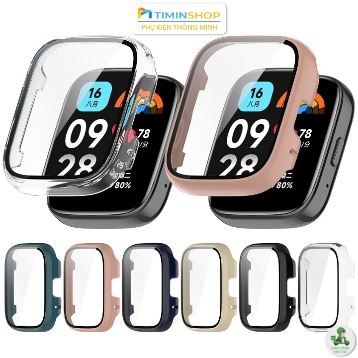 Ốp cho Xiaomi Redmi Watch 3 Active 46mm - Chất PC + kính cường lực (OCLMI3A)