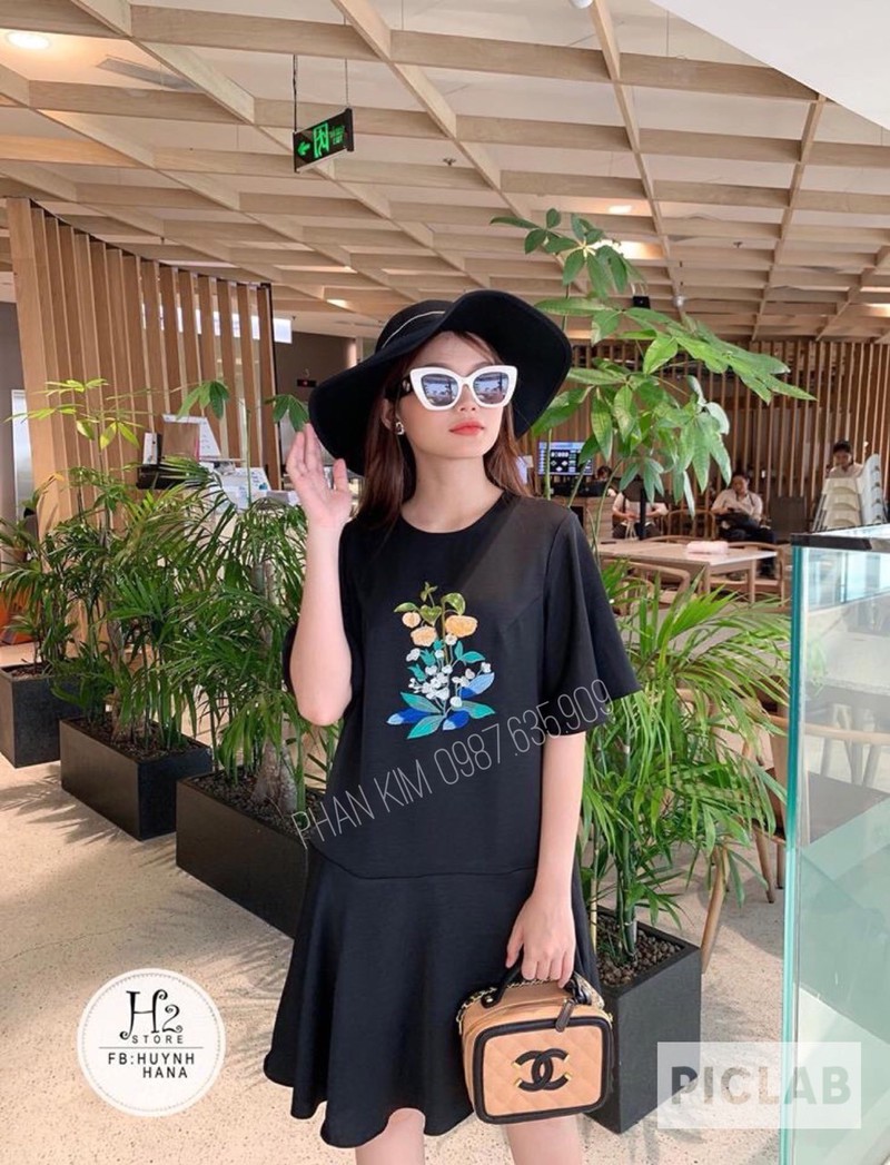 ĐẦM SUÔNG THIÊU HOA CỰC XINH - MT04