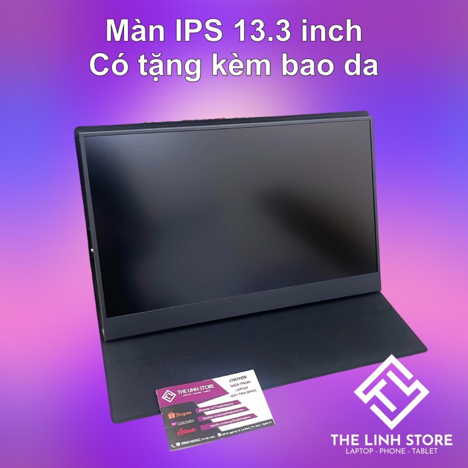 Màn hình di động 13 inch IPS 2.5K có Type-C ThunderBolt - Tặng kèm bao da