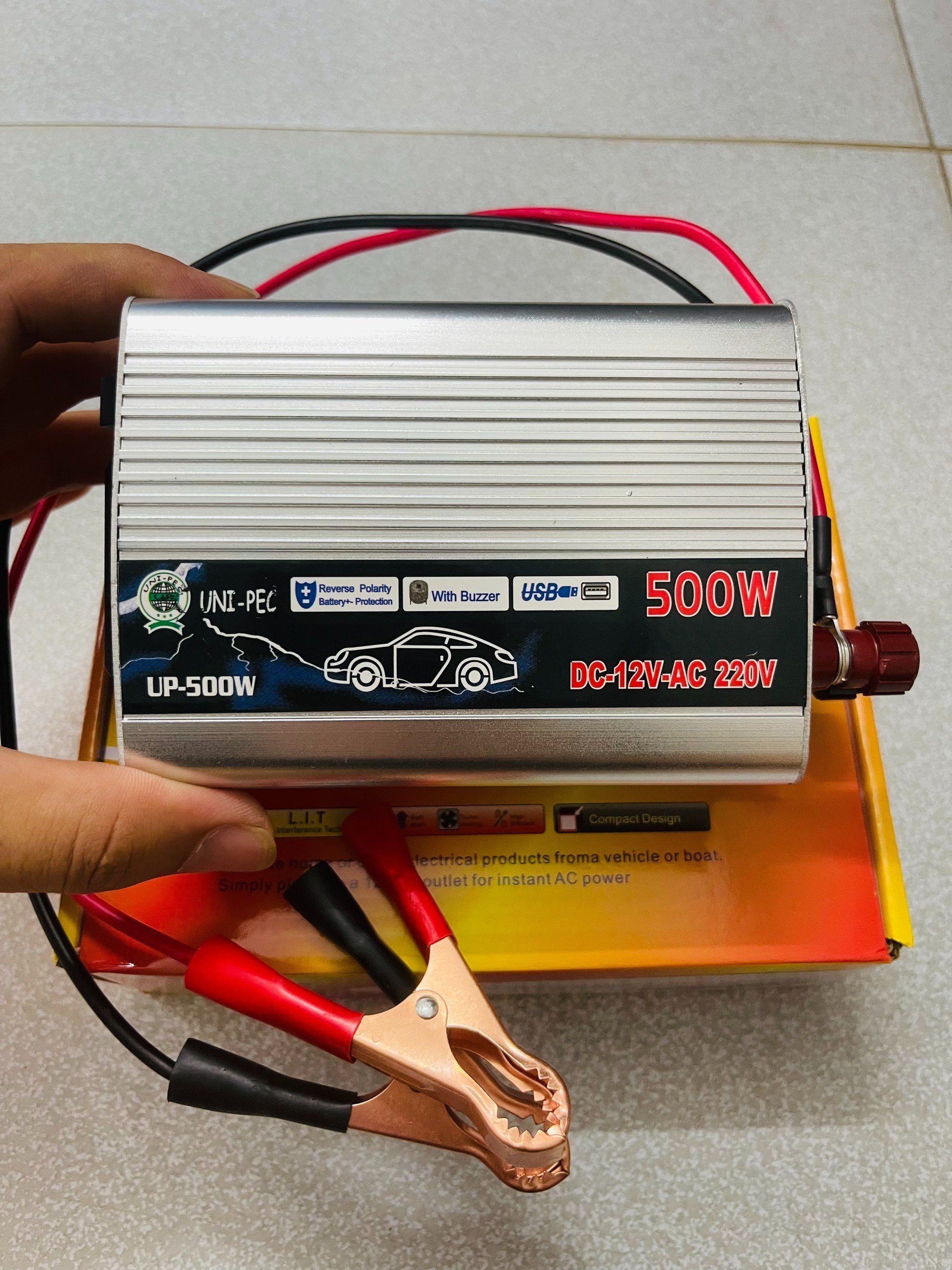 Bộ kích điện 12v lên 220v 500w