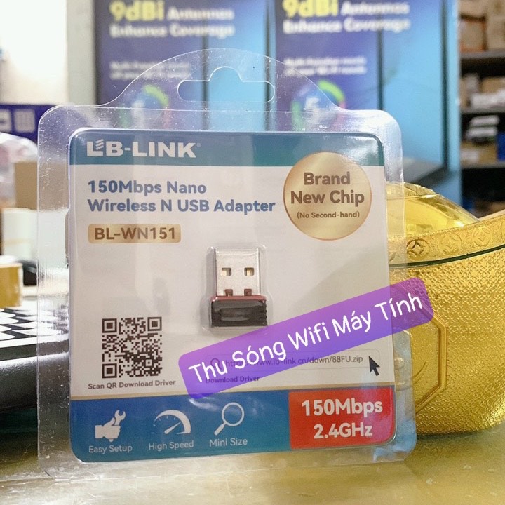 USB thu wifi LB LINK WN151 chính hãng, tiện lợi dùng cho PC và Laptop