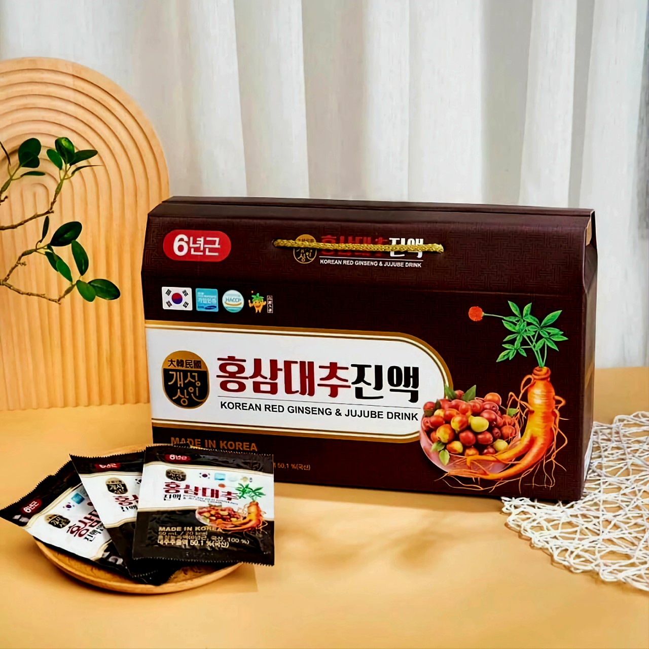 Siêu phẩm hồng sâm táo đỏ 50ml x 30 gói