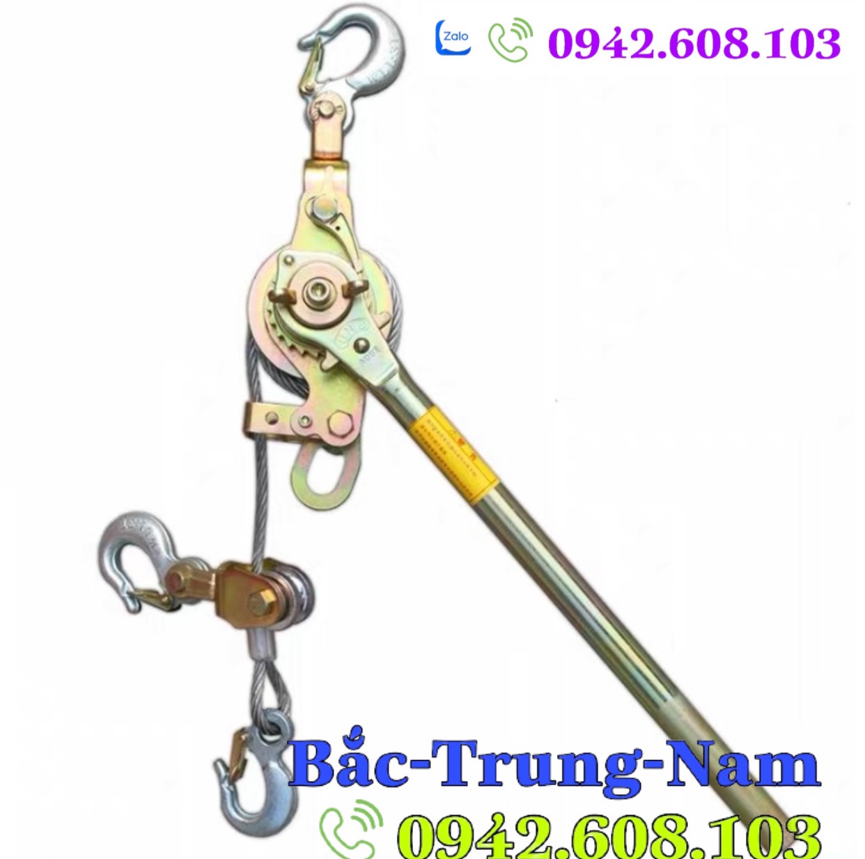 Kích Căng Cáp Psk 1 Tấn 1 Chiều Dài Cáp 1 Mét (Pa Lăng Lắc Cáp, Lắc Cáp)