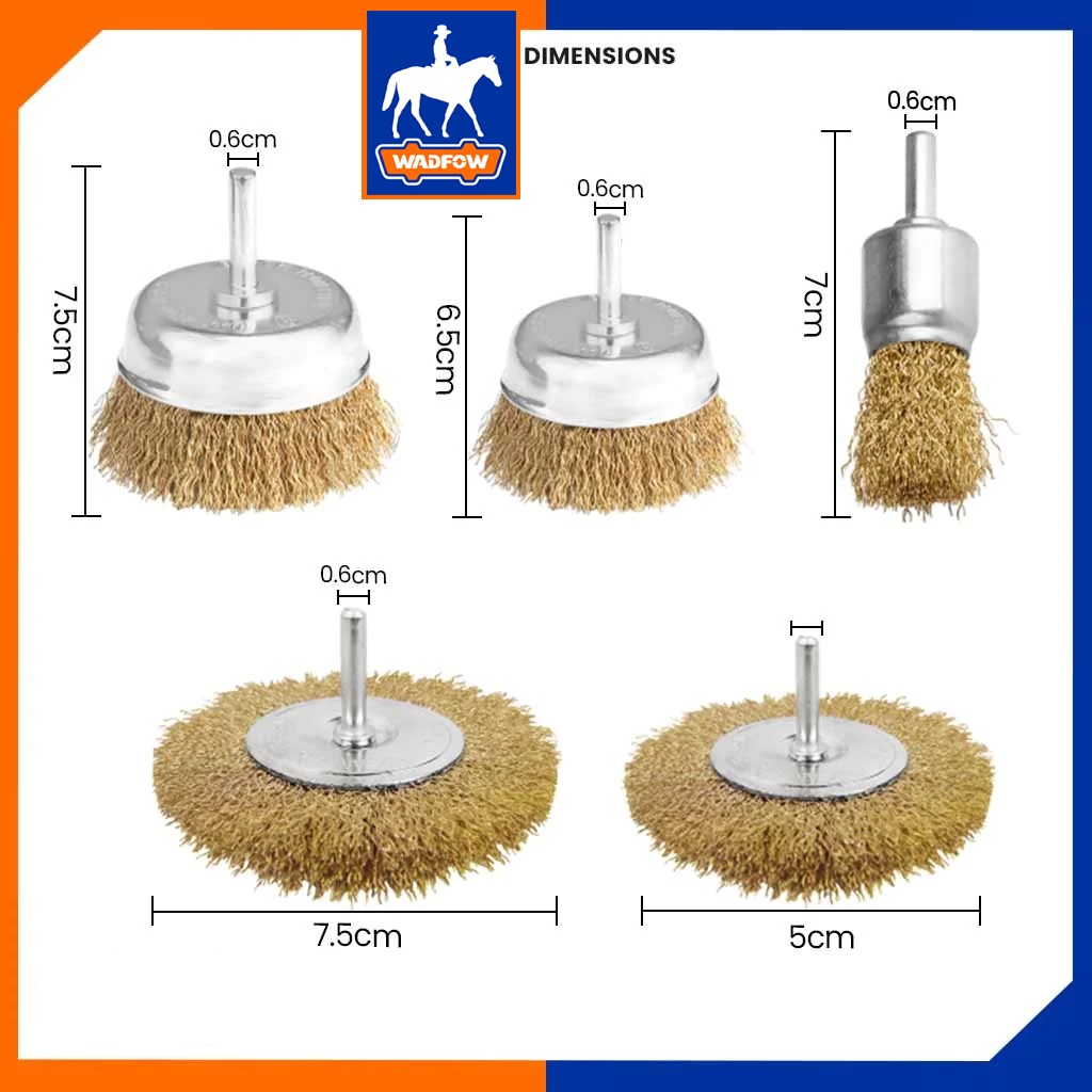Bộ 3 bánh cước chổi cước 50mm Total TAC310031 vệ sinh đánh bóng dùng máy khoan