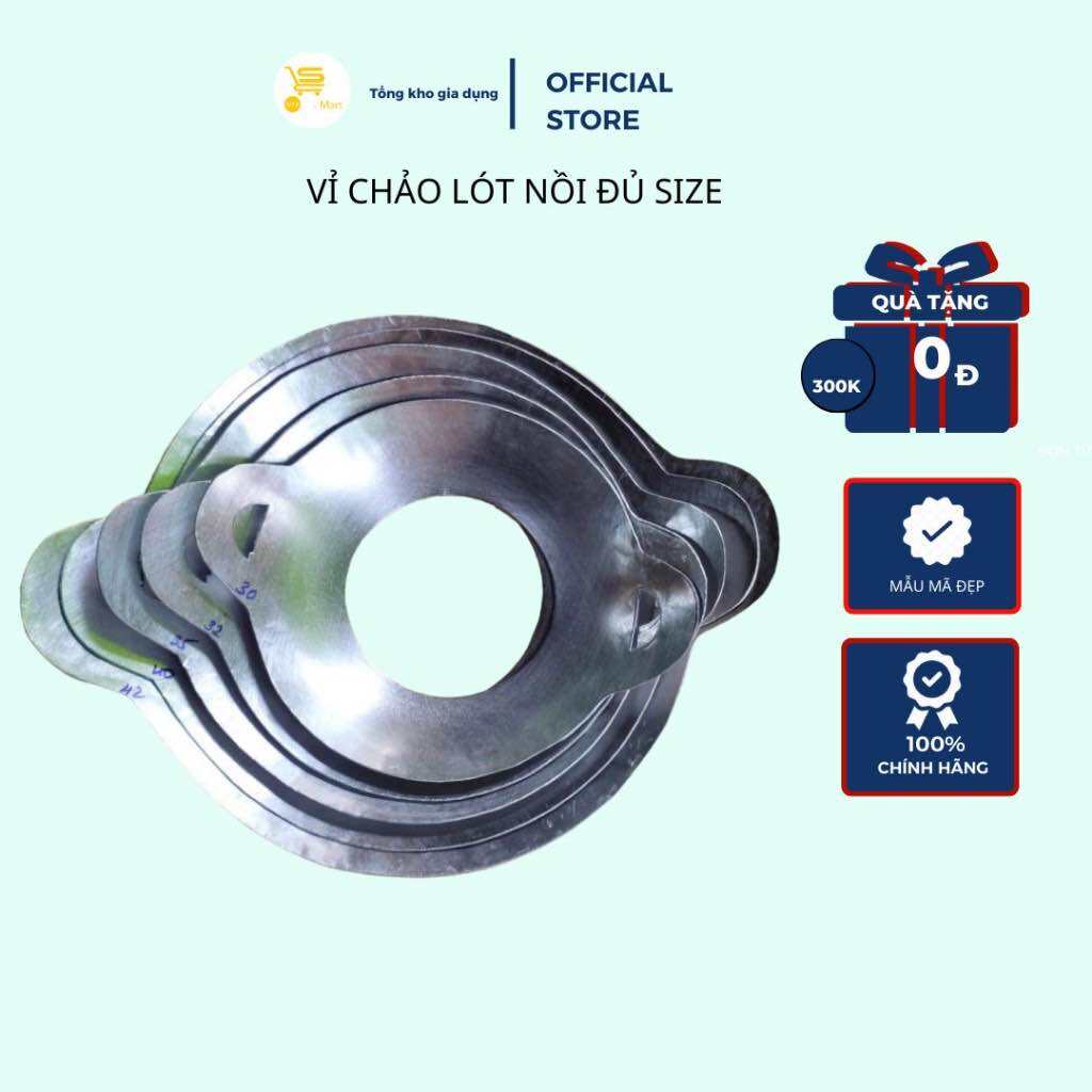 Vỉ Chảo Máy Bay Đủ Size, Chảo Lót Nồi Nấu Bếp Củi Bền, Dày Dặn, Tiện Lợi | MTA-MART