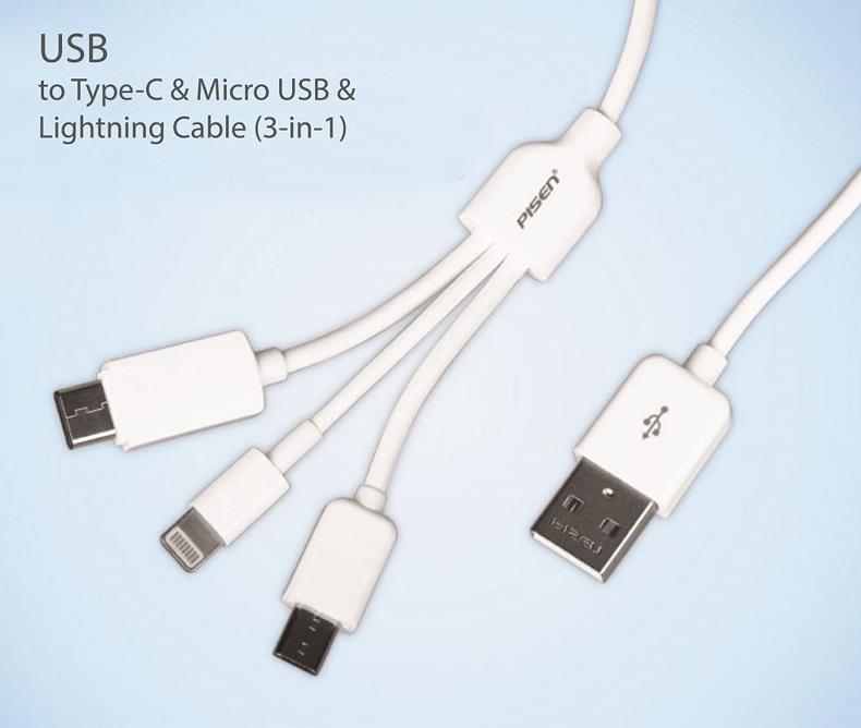Cáp 3 Đầu Pisen Chính Hãng