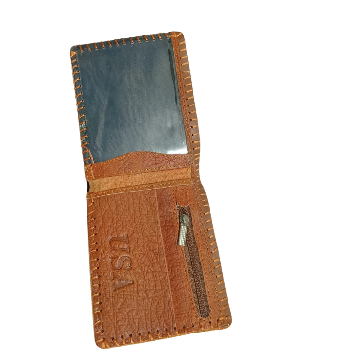 Ví bóp nam da bò thật 100 % khâu viền