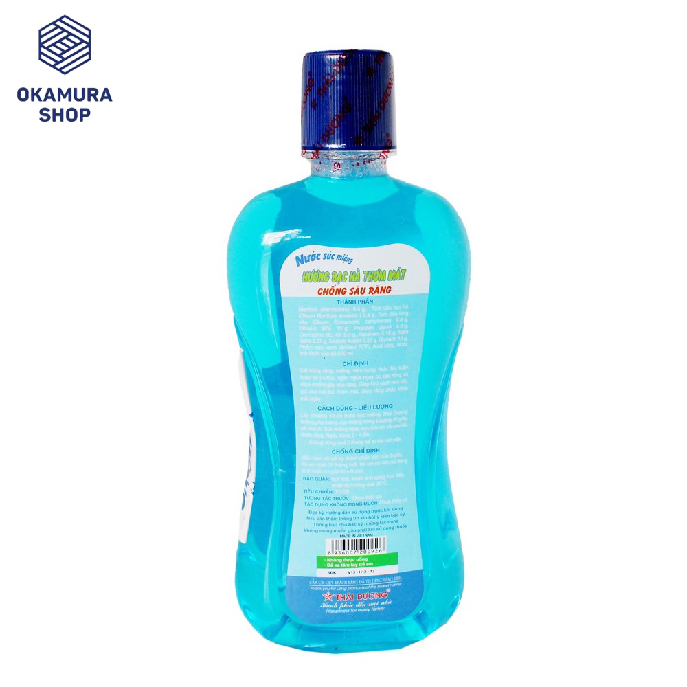 Nước súc miệng bạc hà THÁI DƯƠNG 500ml