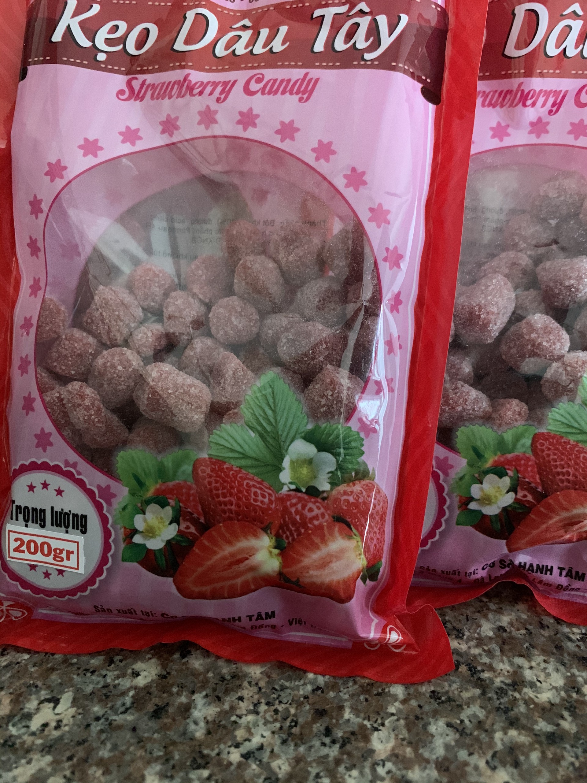 [Combo 2 gói ] kẹo Dâu tây Đà Lạt 200g/gói