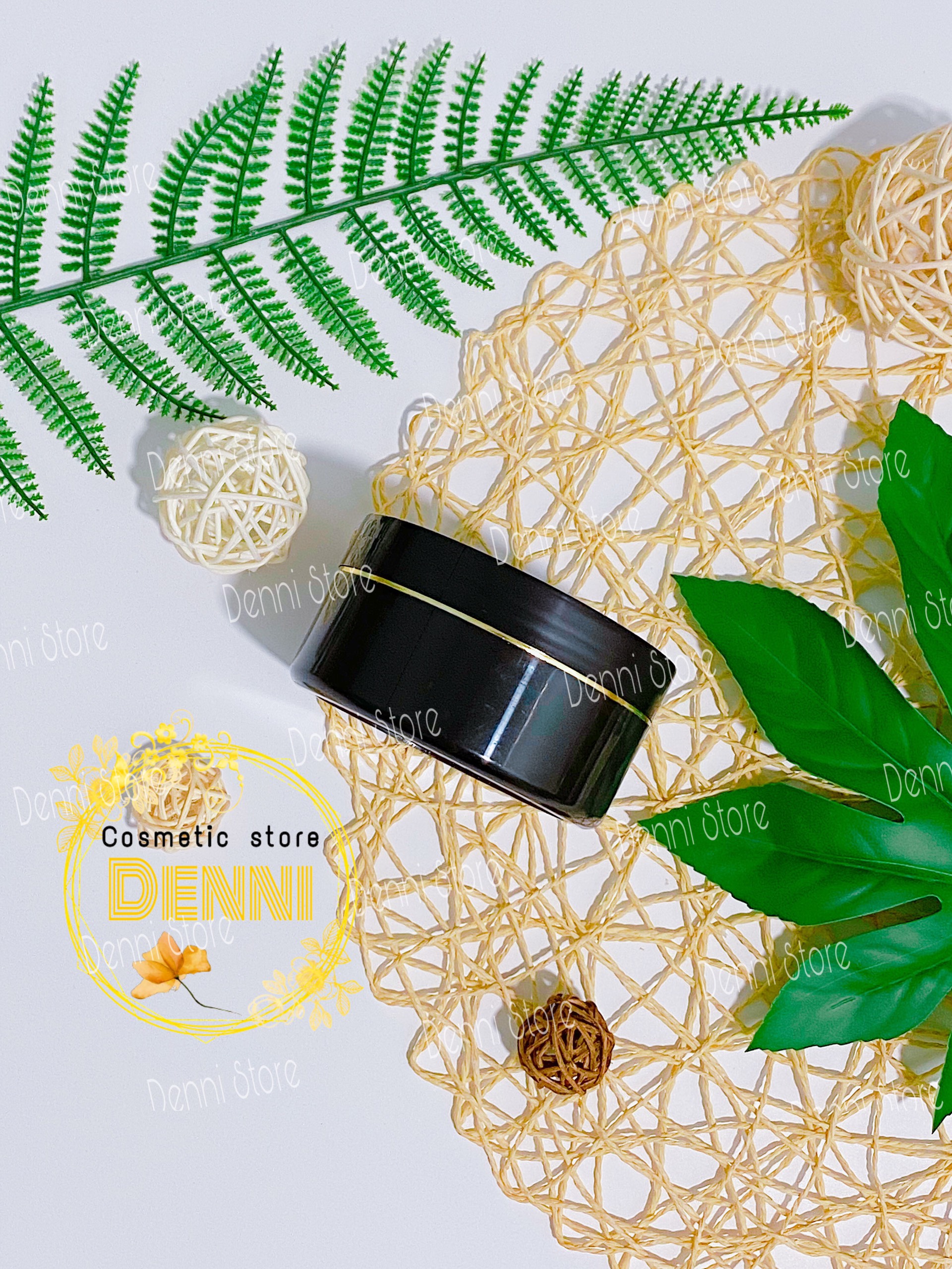 Hủ màu đen đựng kem 200g có độn đáy