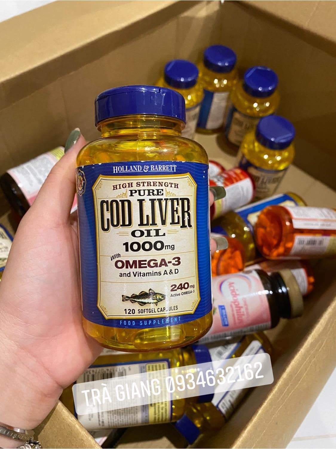 Dầu gan cá tuyết Cod Liver 1000mg lọ 120 viên