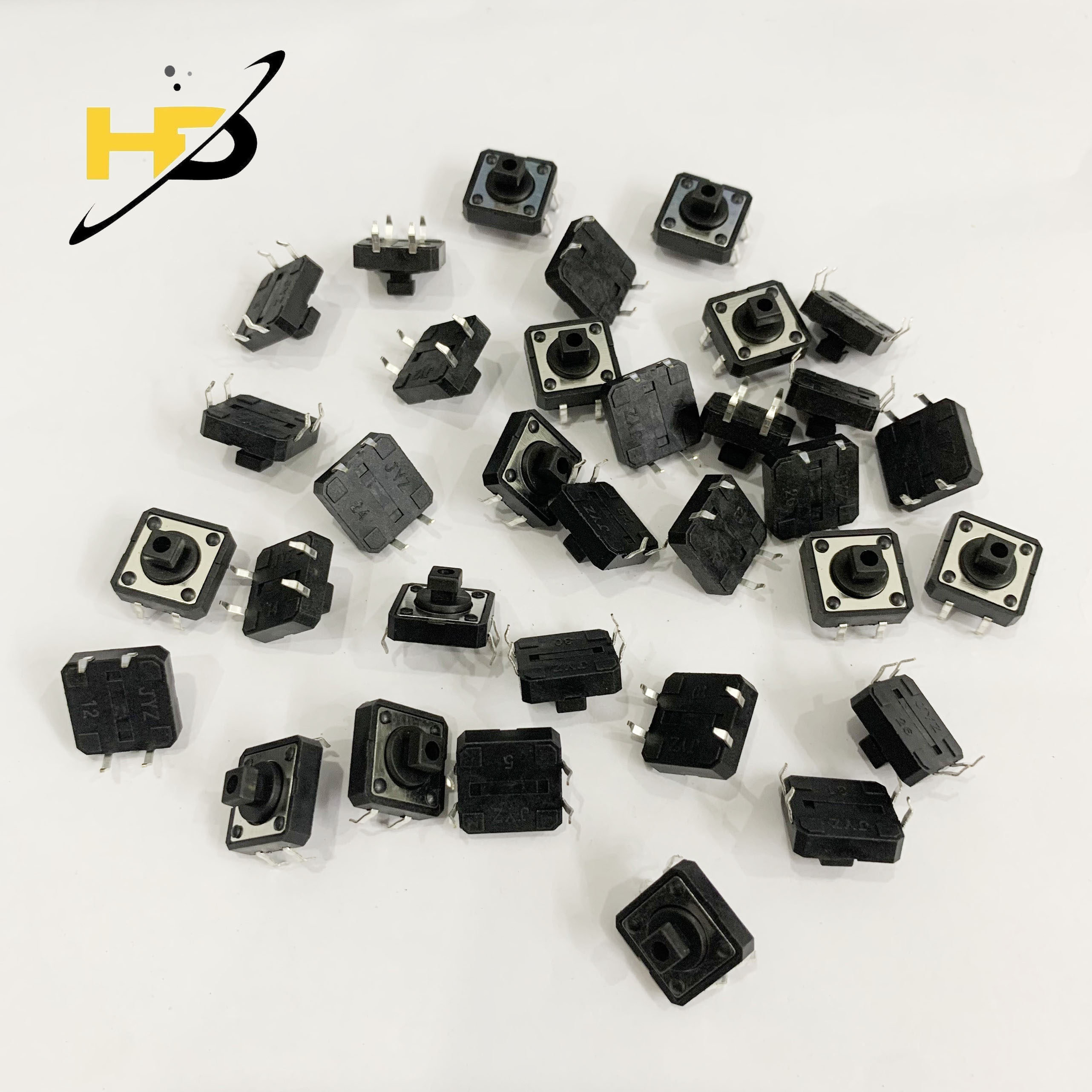 Combo 10 Nút Nhấn 12x12x7.3mm Màu Đen 4 Chân (Mới)